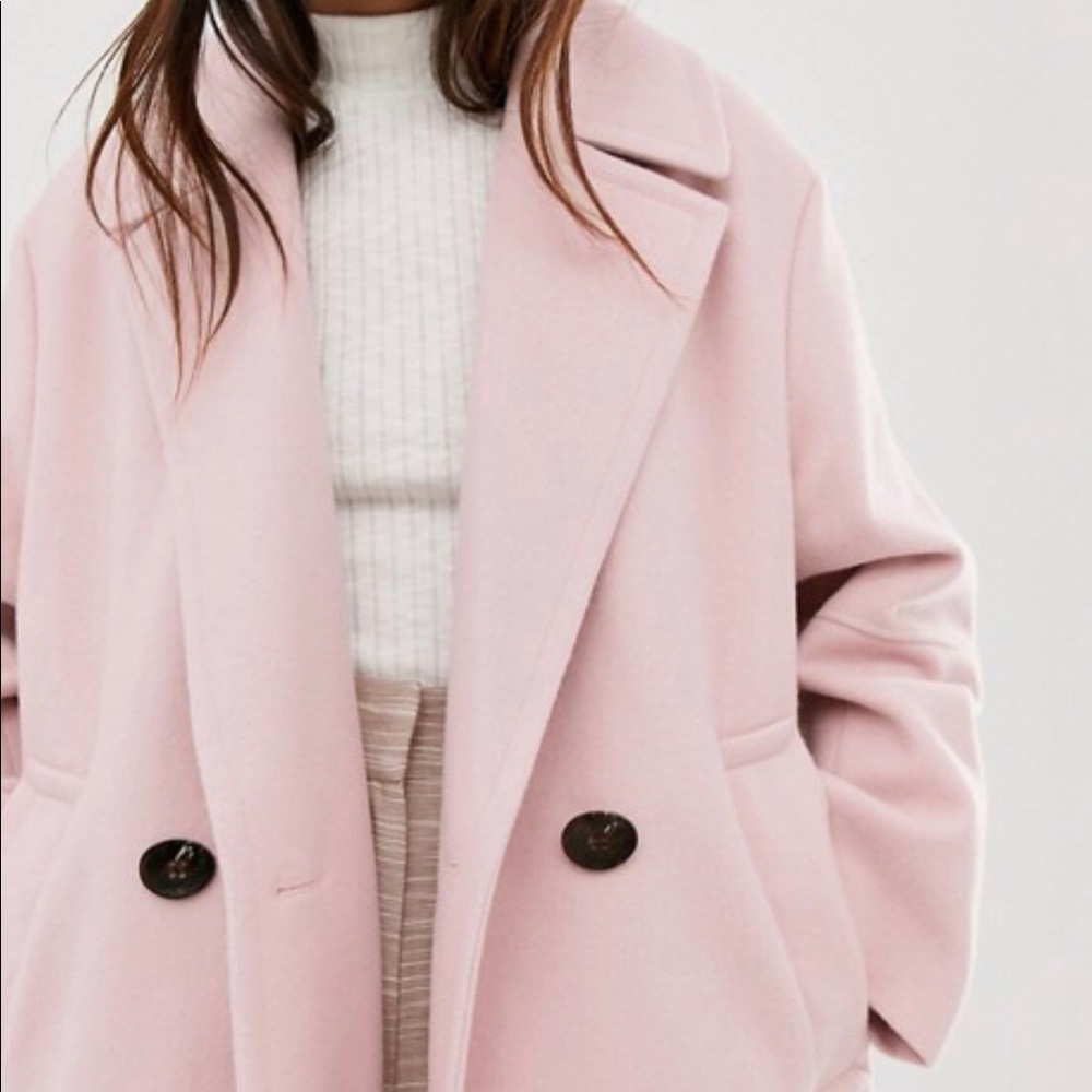 NWT ASOS PALE PINK COAT